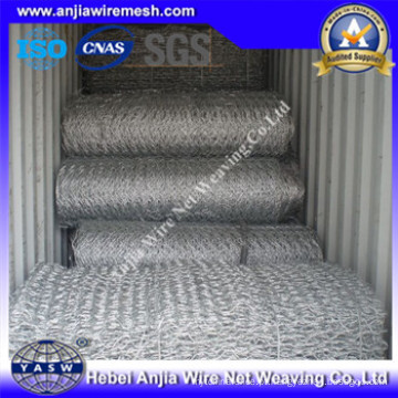 Galvanizado Hexagonal Gabion Stone Wire Mesh com (CE e SGS)